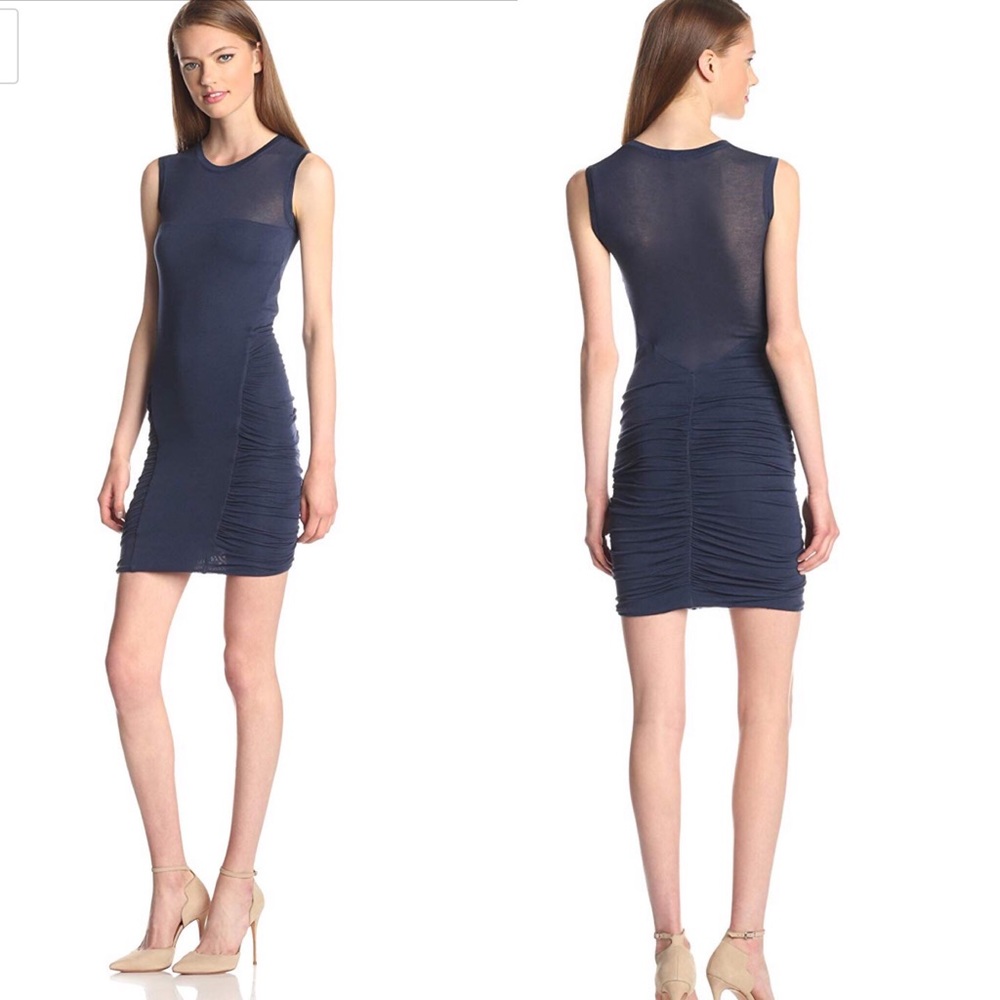 BCBG worn one navy dress size small